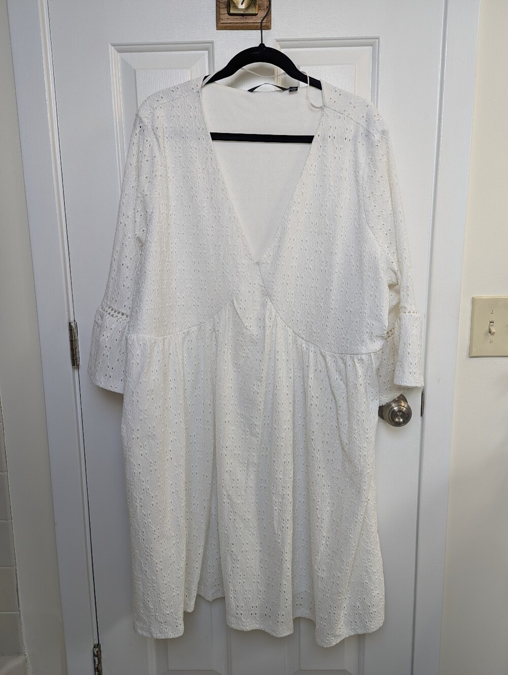 Vero Moda Curve White Eyelet Dress - Size 4x